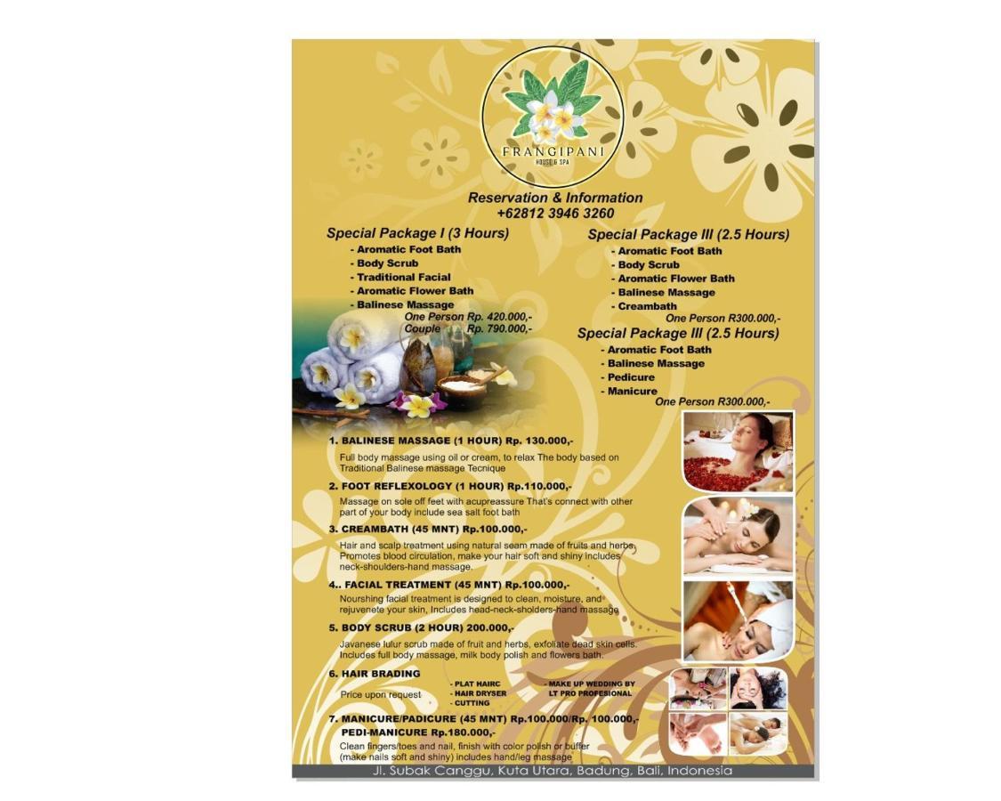 Frangipani House And Spa By Ecommerceloka Canggu  Ngoại thất bức ảnh